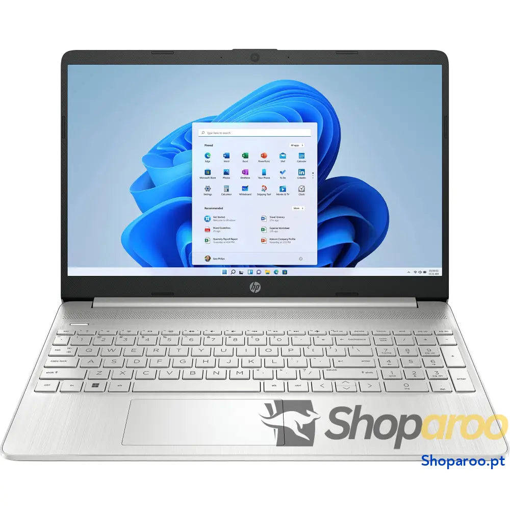 HP 15-fd0186ns – Portátil FHD de 15,6’’ (Intel N100 4 GB RAM 128 UFS Intel UHD Windows 11) Prata Teclado QWERTY