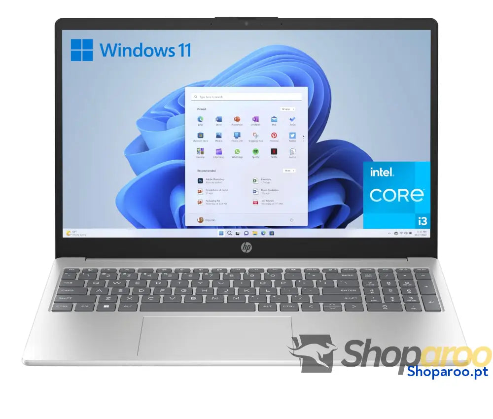 HP 15-fd0186ns – Portátil FHD de 15,6’’ (Intel N100 4 GB RAM 128 UFS Intel UHD Windows 11) Prata Teclado QWERTY