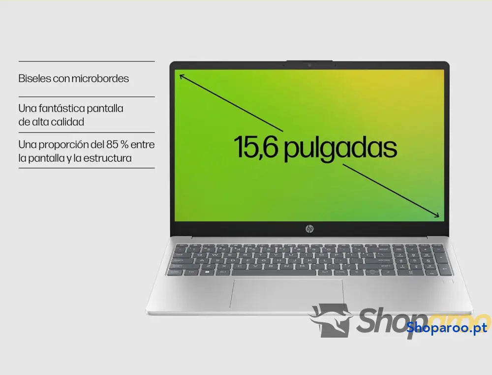 HP 15 fd0193ns Computador portátil FHD de 15,6’’ (Intel Core i3 N305 8 GB RAM 512 SSD Intel UHD Graphics sem sistema
