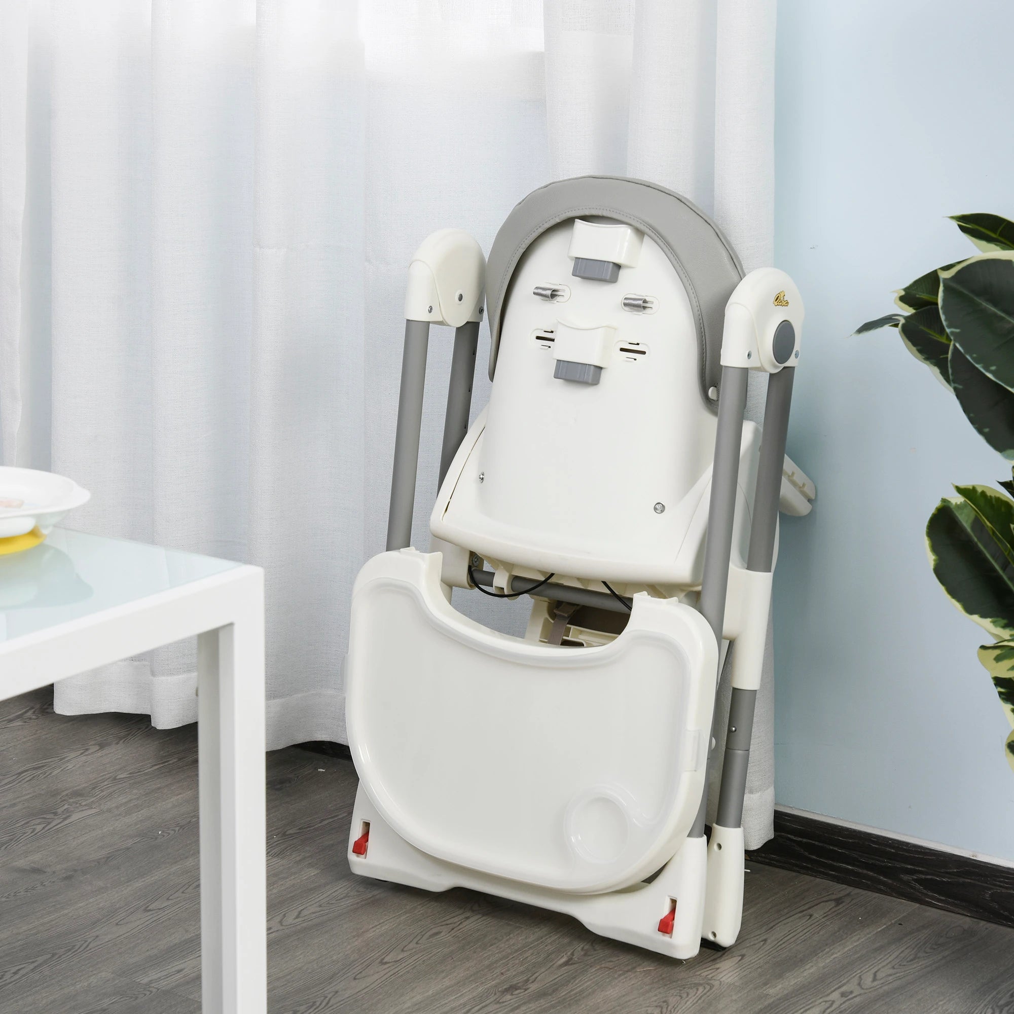 Cadeira de refeição ajustável e dobrável para bebê acima de 6 meses
