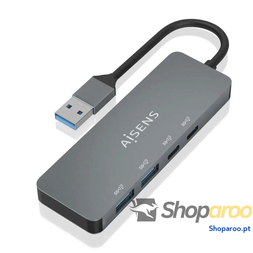 Hub USB Aisens A106-0696 Cinzento (1 Unidade)
