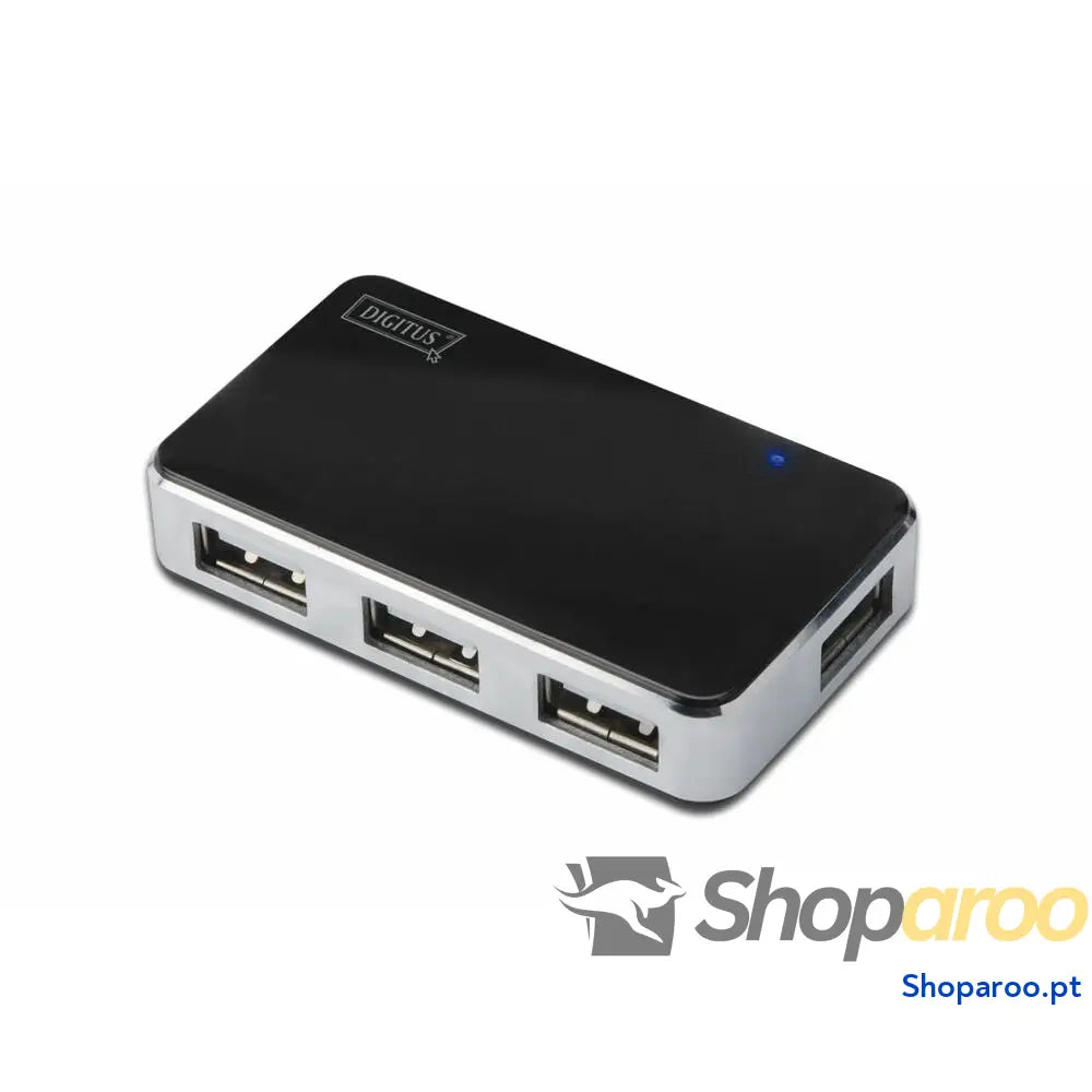 Hub USB Digitus DA-70220 Preto Preto/Cinzento