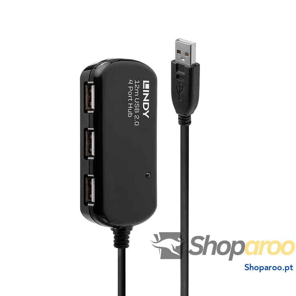 Hub USB LINDY 42783 12 m Preto