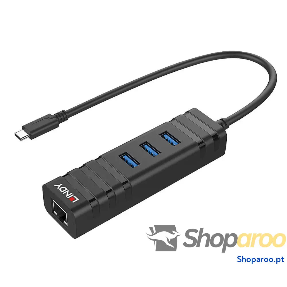 Hub USB LINDY 43249 Preto