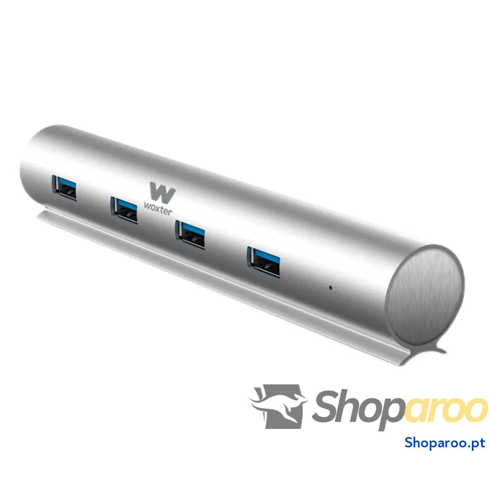 Hub USB Woxter PE26-142 Branco Prateado Alumínio (1 Unidade)