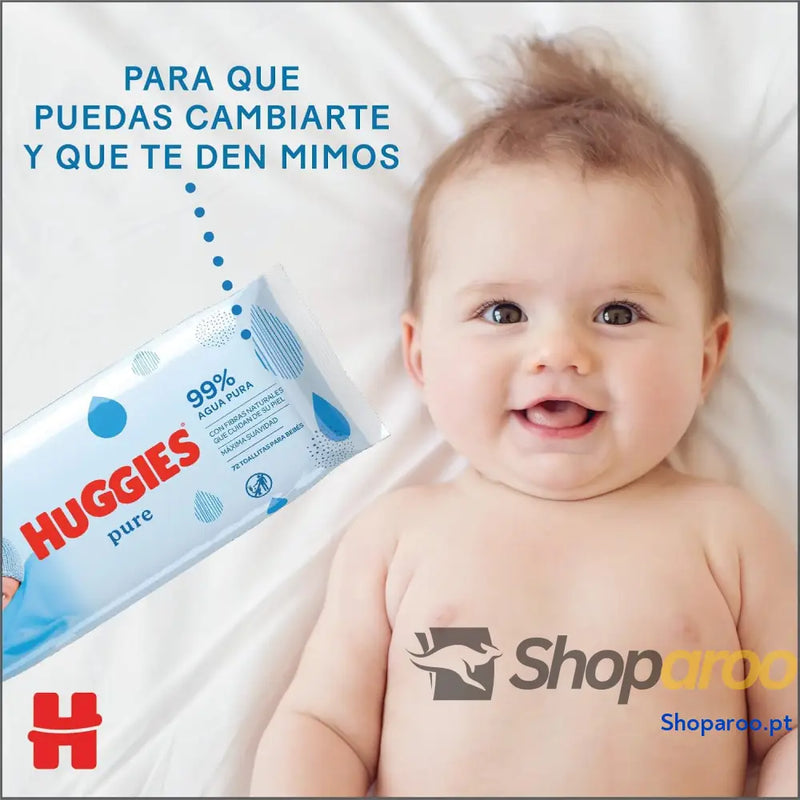 Huggies Pure Toalhitas para bebé 18 pacotes de 56 unidades (total 1008)