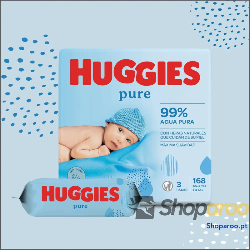 Huggies Pure Toalhitas para bebé 18 pacotes de 56 unidades (total 1008)