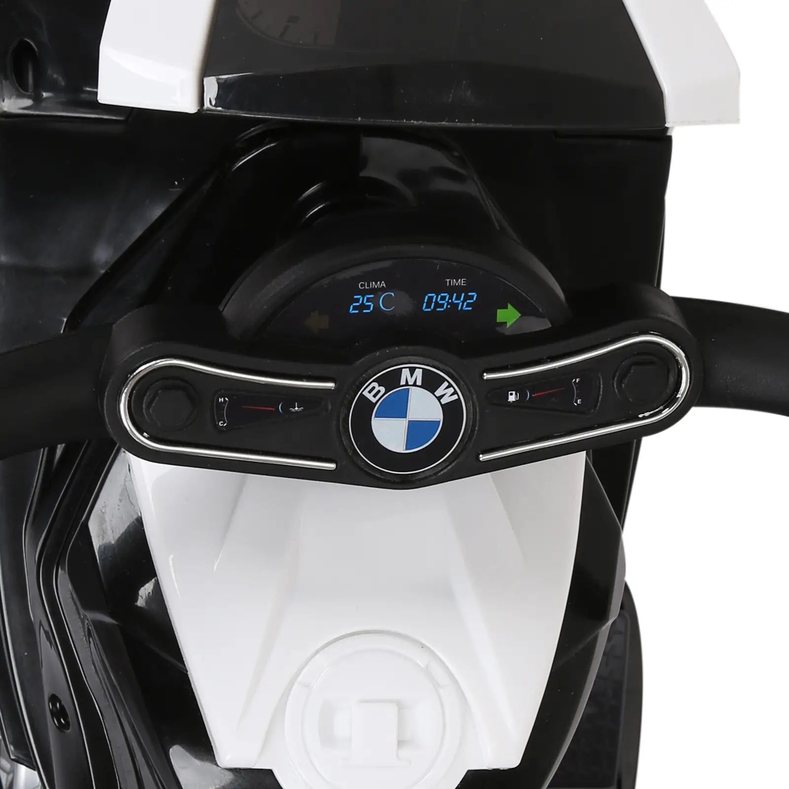 Mota Elétrica BMW para Crianças entre 18-36 Meses 6V com Faróis Música e Velocidade Máx. de 2,5 km/h 66x37x44 cm Preto