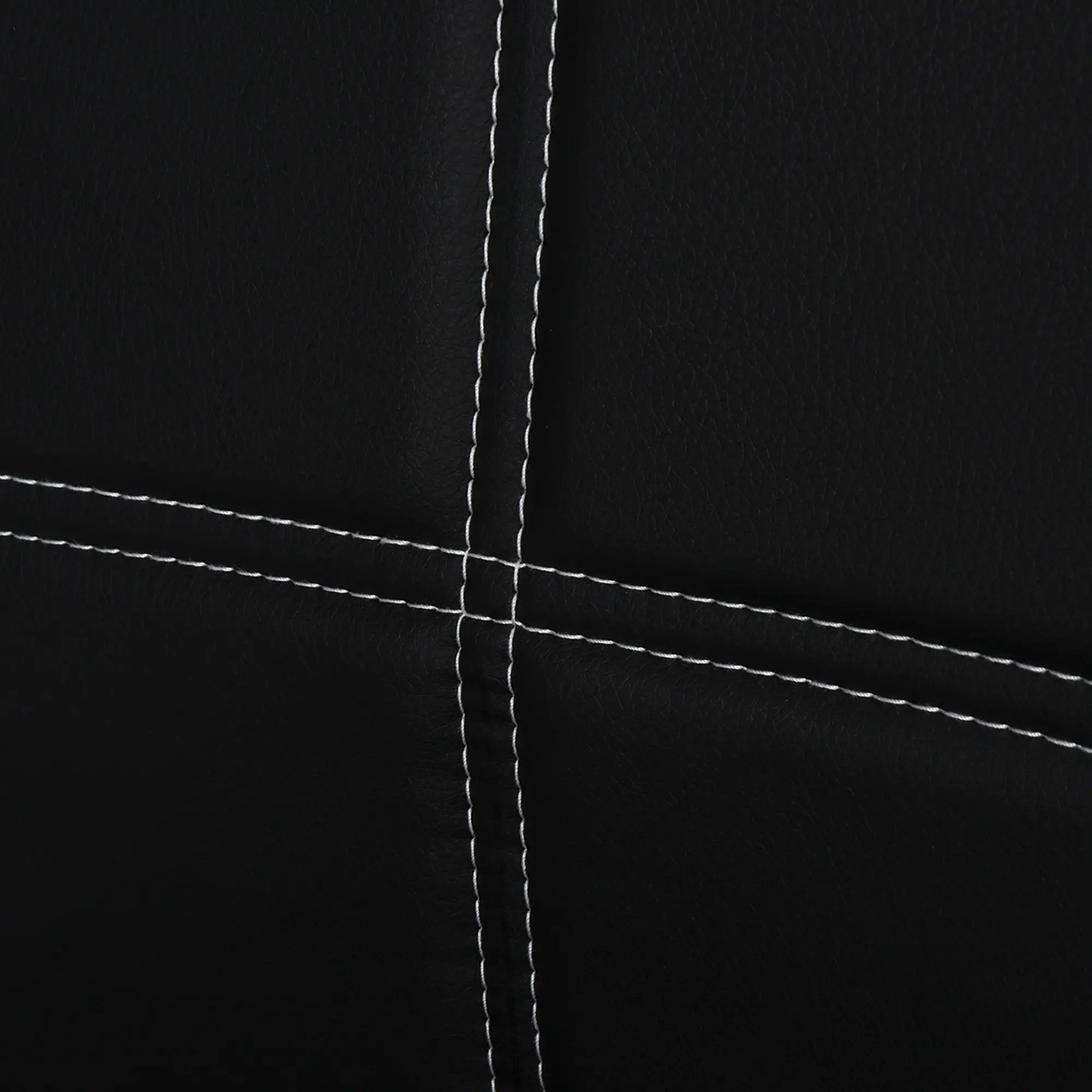 Conjunto de Refeição com Mesa Retangular de Vidro Temperado e 4 Cadeiras Estofadas em PU com Pés de Metal Preto