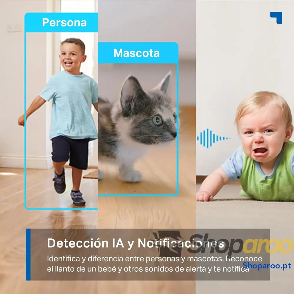 IA Câmara de vigilância 360° 2K QHD Inteligente visão noturna áudio bidirecional detecção movimento suporta cartão SD