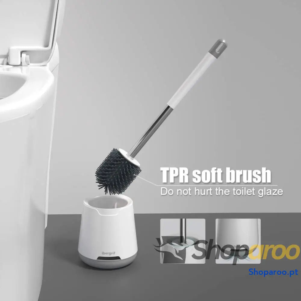 Piaçaba de casa banho com suporte antimicrobiano escova sanita secagem rápida montagem na parede/chão branco
