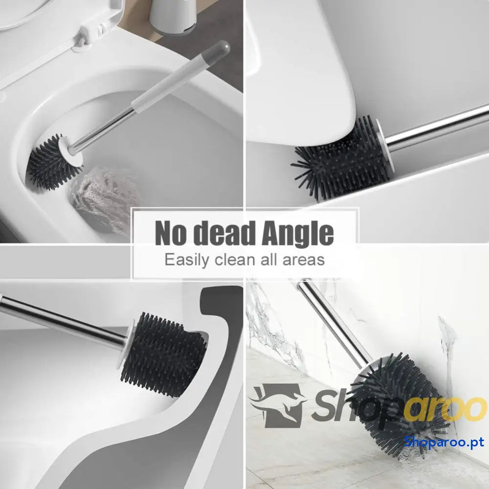 Piaçaba de casa banho com suporte antimicrobiano escova sanita secagem rápida montagem na parede/chão branco