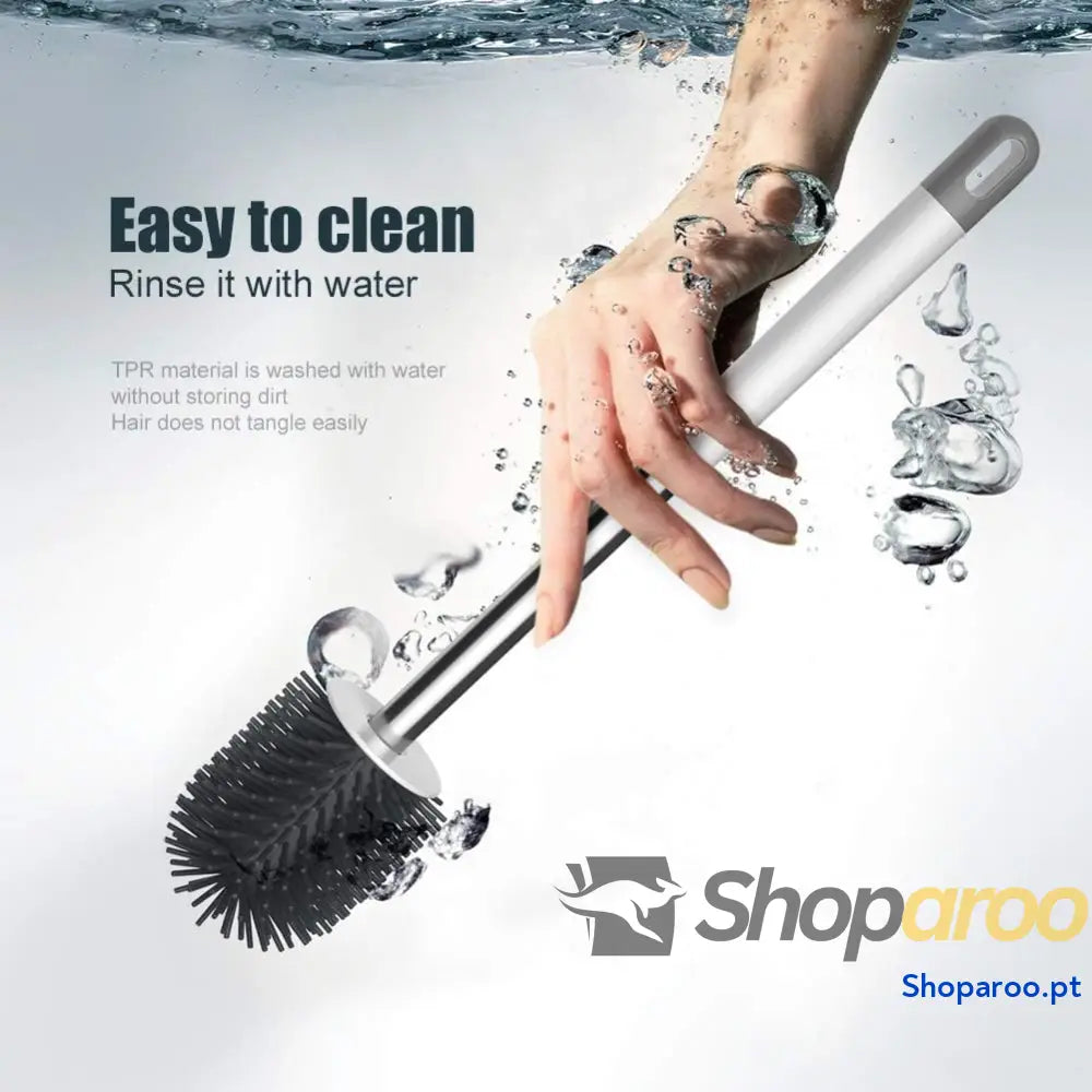 Piaçaba de casa banho com suporte antimicrobiano escova sanita secagem rápida montagem na parede/chão branco