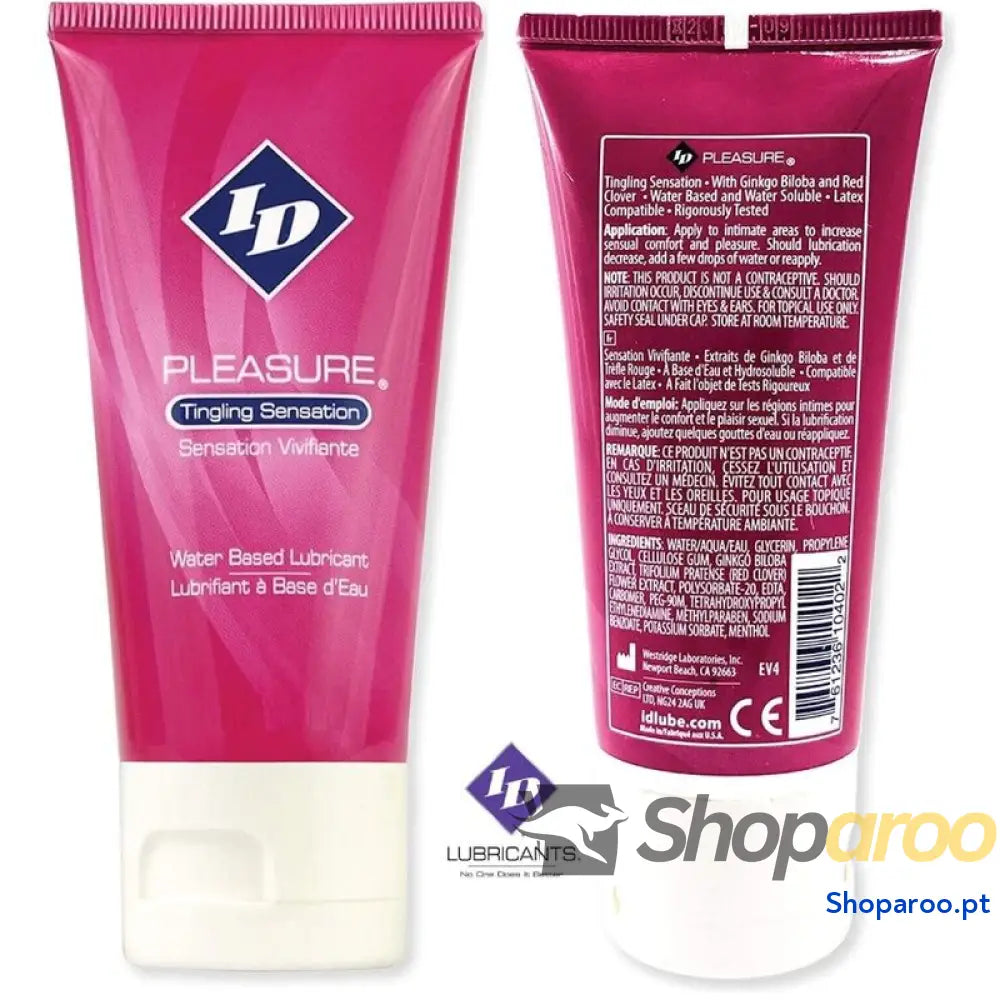 ID PLEASURE LUBRIFICANTE BASE DE GUA TINGING SENSATION TRAVEL TUBE 60 ML