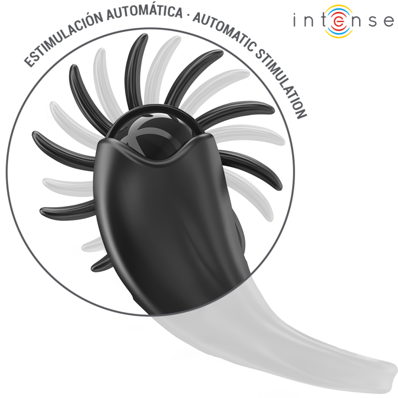 ANEL VIBRATÓRIO 10 VIBRAÇÕES COM ESTIMULADOR DE CLITÓRIS PRETO