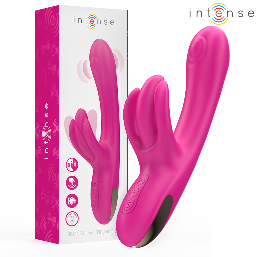 VIBRADOR BRITNEY MULTIFUNCIONAL RABBIT VIBRADOR 23 CM ROSA