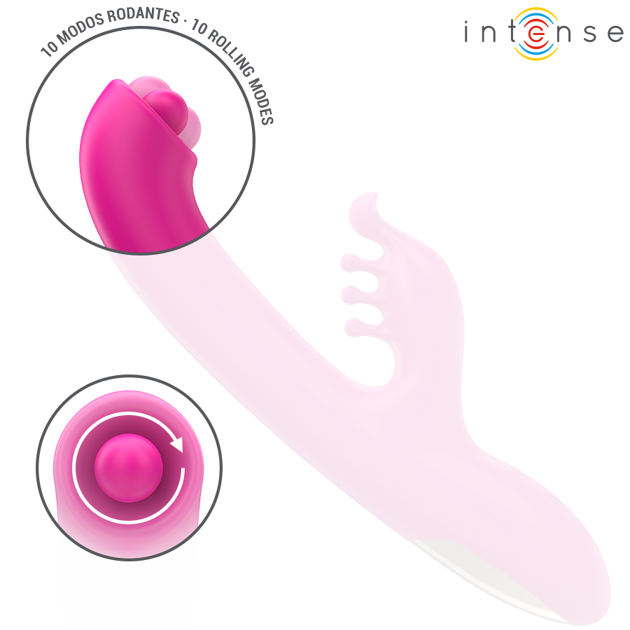 VIBRADOR INTENSE CHRISTINA MULTIFUNCIONAL RABBIT VIBRADOR 22,5 CM ROSA