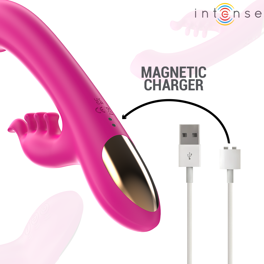 VIBRADOR INTENSE CHRISTINA MULTIFUNCIONAL RABBIT VIBRADOR 22,5 CM ROSA