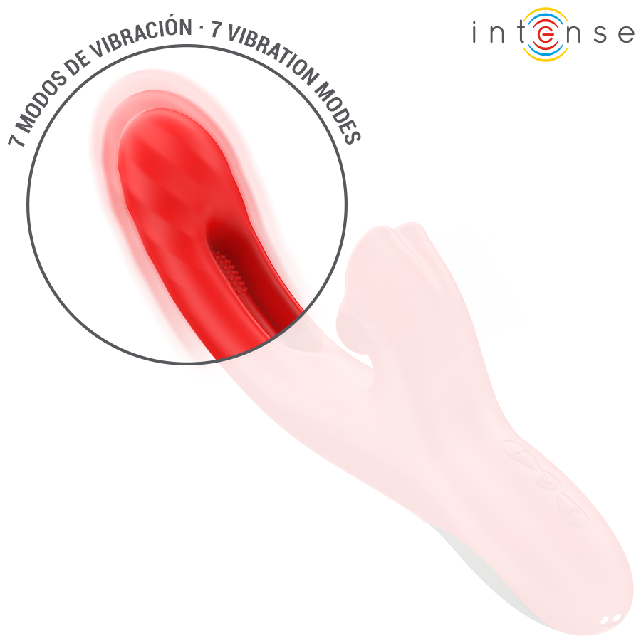 VIBRADOR INTENSE JESSICA MULTIFUNCIONAL ESTIMULAÇÃO DO CLITÓRIS 24,8 CM VERMELHO