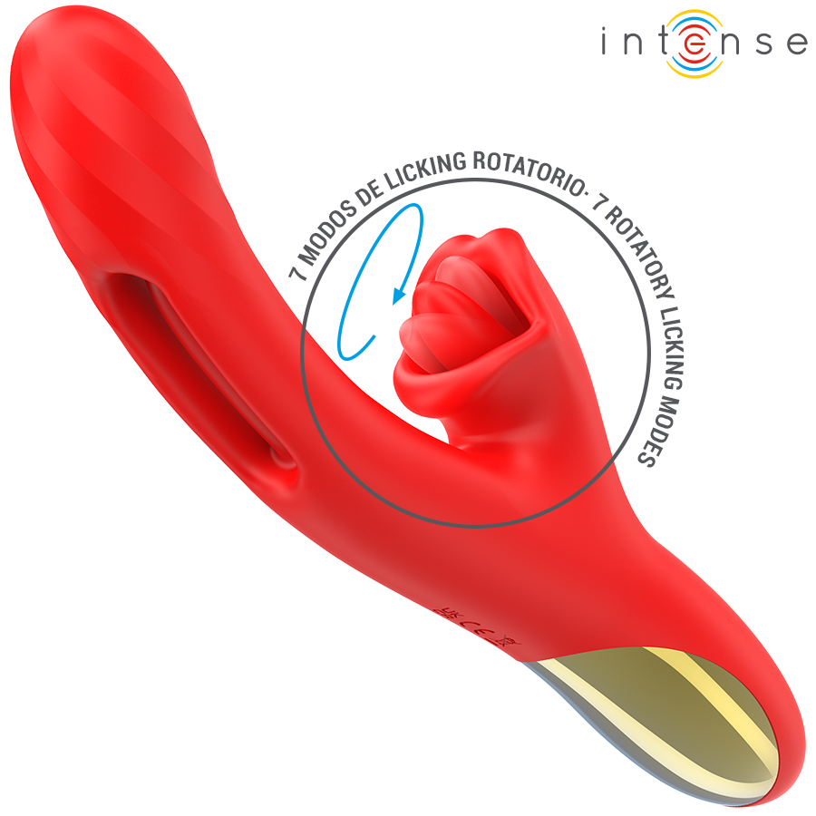 VIBRADOR INTENSE JESSICA MULTIFUNCIONAL ESTIMULAÇÃO DO CLITÓRIS 24,8 CM VERMELHO