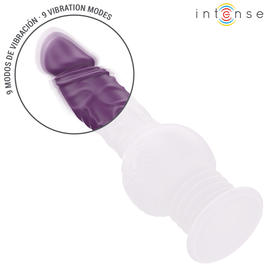 VIBRADOR MULTIFUNCIONAL TATUM COM VIBRAÇÃO PARA CIMA E PARA BAIXO 24 CM ROXO