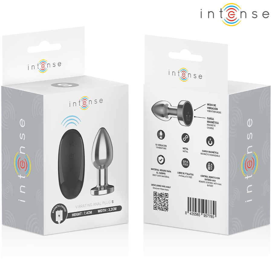 PLUG ANAL VIBRATÓRIO 10 VIBRAÇÕES METAL COM CONTROLE REMOTO S