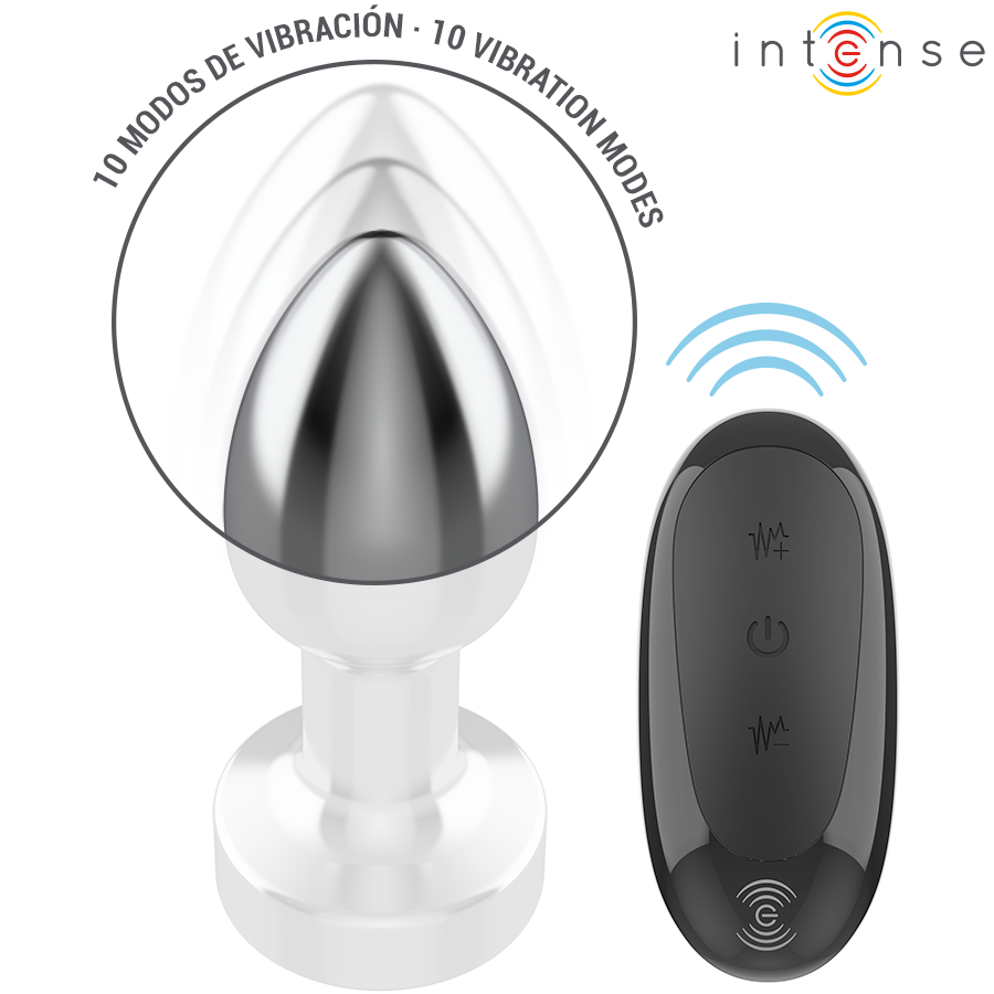 PLUG ANAL VIBRATÓRIO 10 VIBRAÇÕES METAL COM CONTROLE REMOTO S