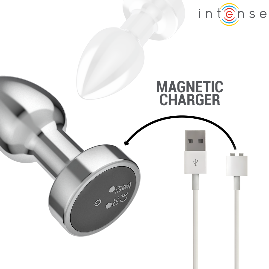PLUG ANAL VIBRATÓRIO 10 VIBRAÇÕES METAL COM CONTROLE REMOTO S