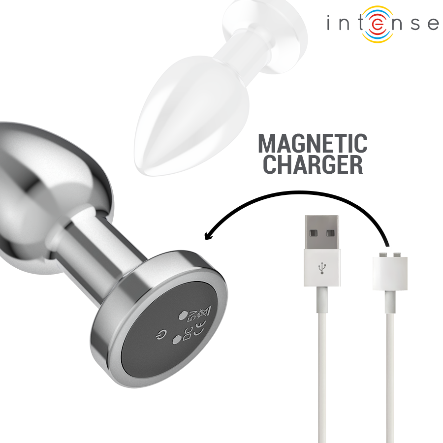 PLUG ANAL VIBRATÓRIO 10 VIBRAÇÕES METAL COM CONTROLE REMOTO M