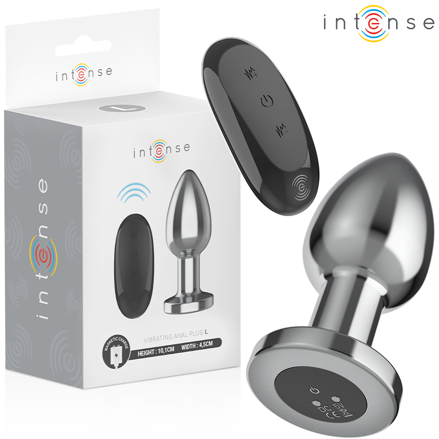 PLUG ANAL VIBRATÓRIO 10 VIBRAÇÕES METAL COM CONTROLE REMOTO M