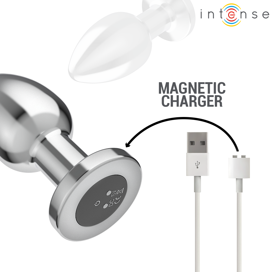 PLUG ANAL 10 VIBRAÇÕES METAL COM CONTROLE REMOTO L