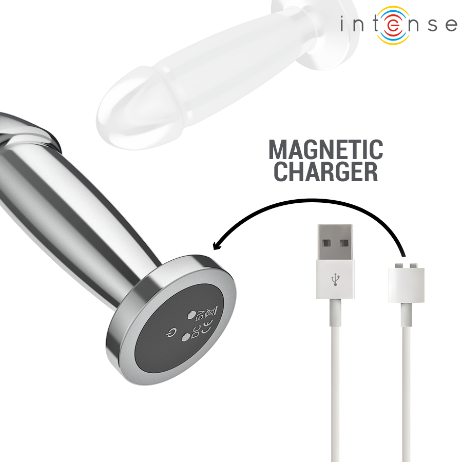 PLUG ANAL 10 VIBRAÇÕES DILDO DE METAL COM CONTROLE REMOTO S