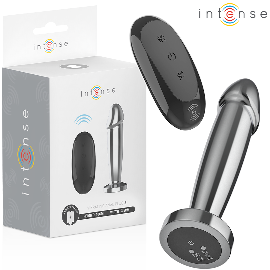 PLUG ANAL 10 VIBRAÇÕES DILDO DE METAL COM CONTROLE REMOTO S