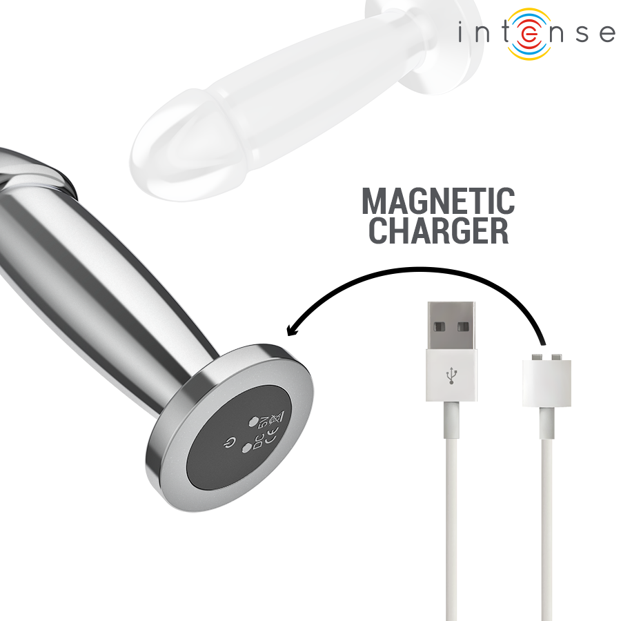 PLUG ANAL 10 VIBRAÇÕES DILDO DE METAL COM CONTROLE REMOTO M