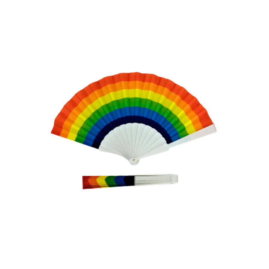 PRIDE - LEQUE DE MADEIRA COM BANDEIRA DE ARCO-ÍRIS