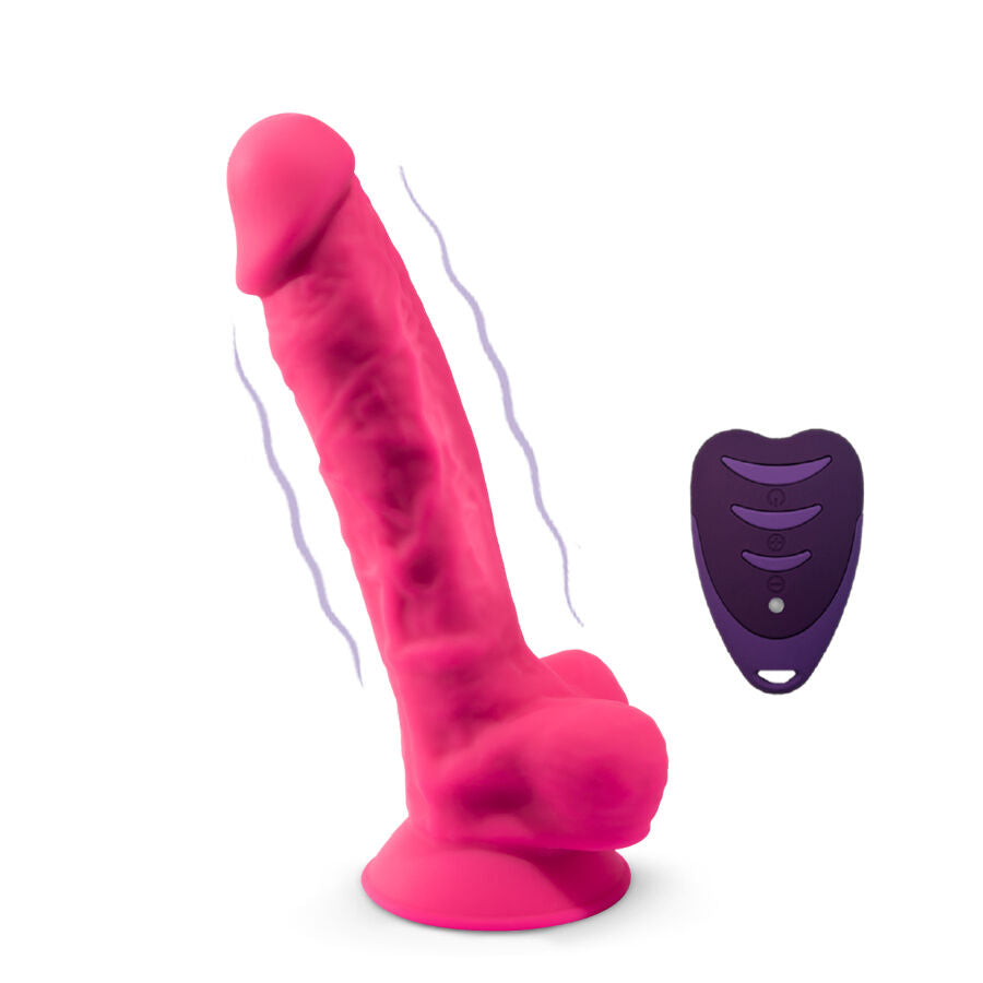 PÉNIS REALISTA 18 VIBRADOR ROSA + CONTROLE REMOTO LRS