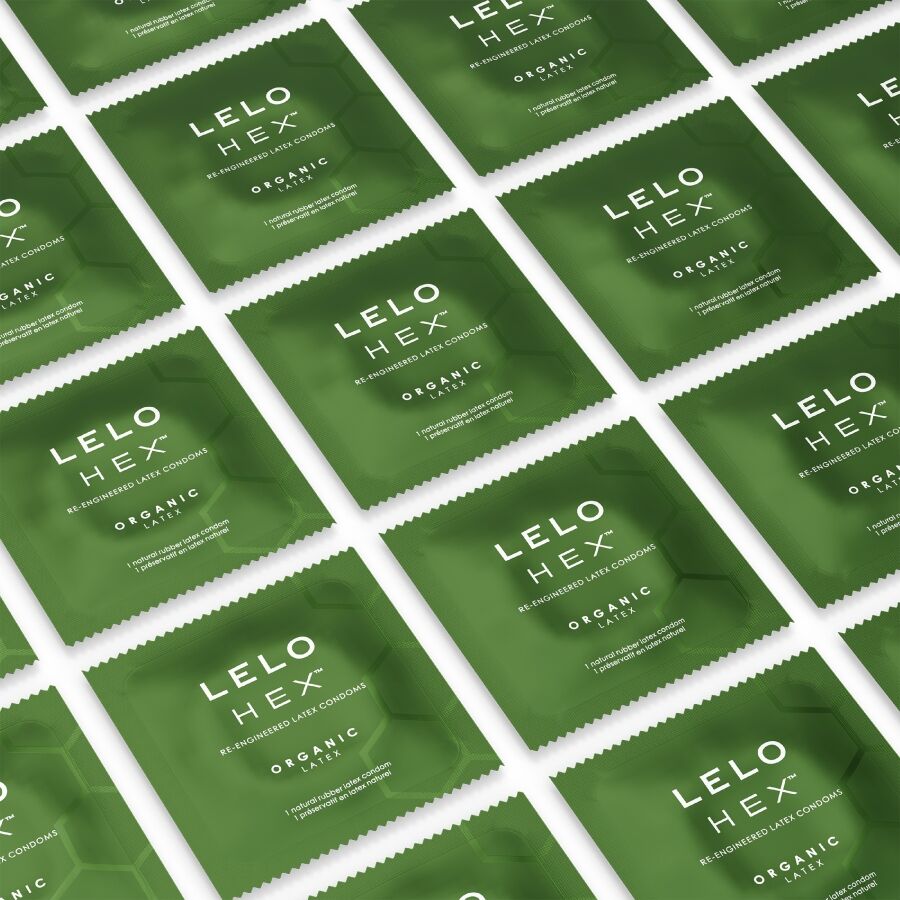 CAIXA DE PRESERVATIVOS ORGÂNICOS HEX 36 UNIDADES - LELO