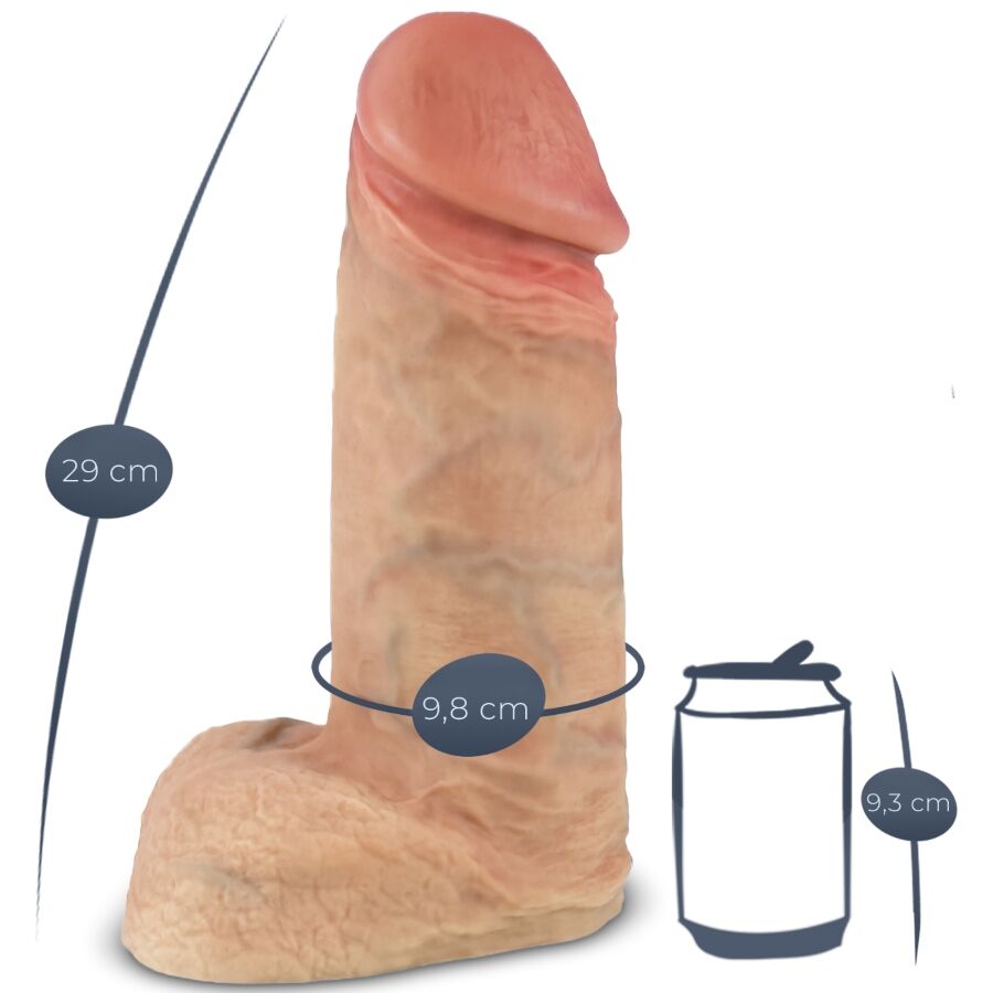 MODELO 1 PÉNIS REALISTA DE SILICONE XTREME PREMIUM 28 CM