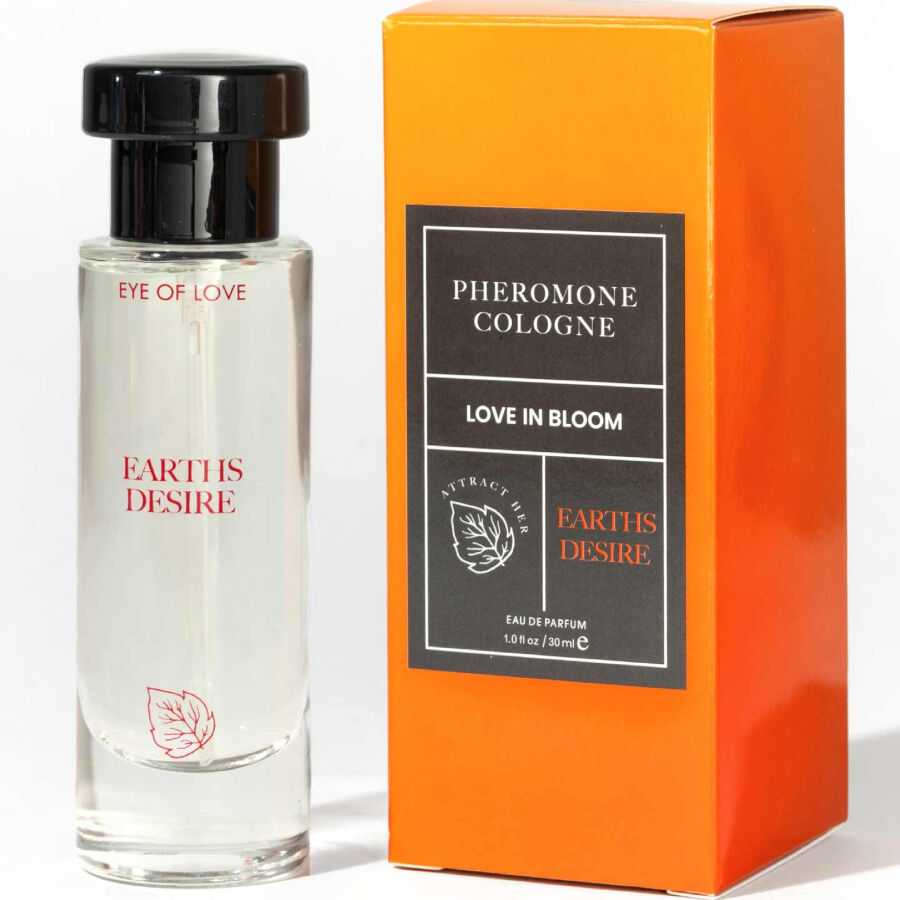 PERFUME COM FEROMONAS EYE OF LOVE - BLOOM MALE SATIVA PARFUM EARTHS DESIRE 30 ML
