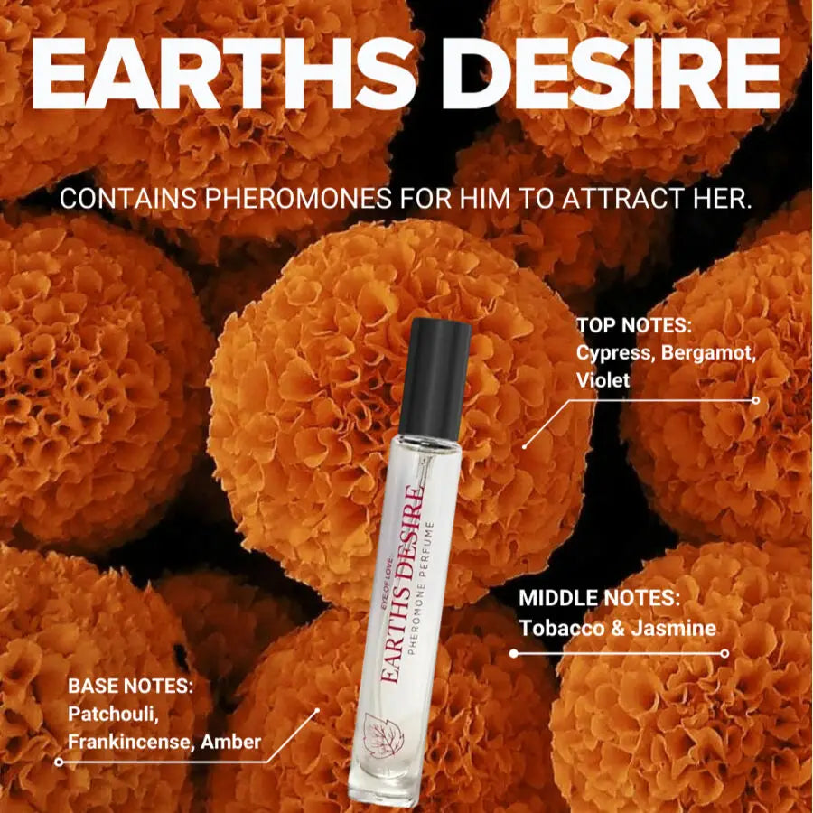 PERFUME COM FEROMONAS EYE OF LOVE - BLOOM MALE SATIVA PARFUM EARTHS DESIRE 30 ML