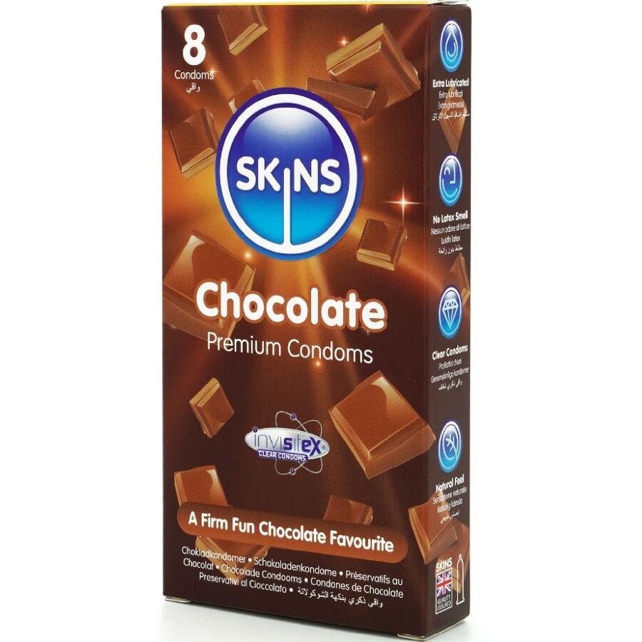 PRESERVATIVOS CHOCOLATE PREMIUM PACOTE 8
