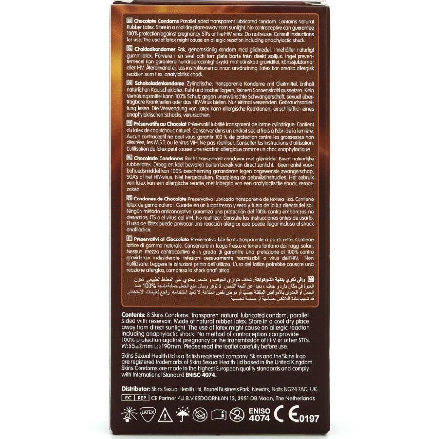 PRESERVATIVOS CHOCOLATE PREMIUM PACOTE 8