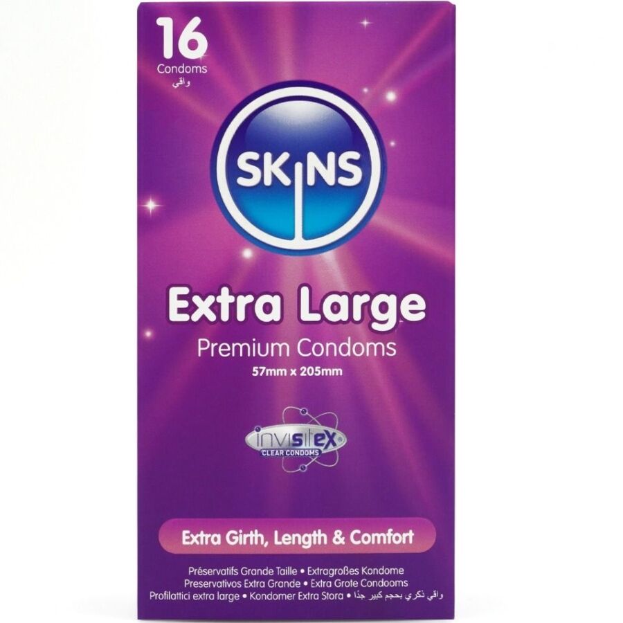PRESERVATIVOS EXTRA GRANDE PREMIUM PACOTE COM 16
