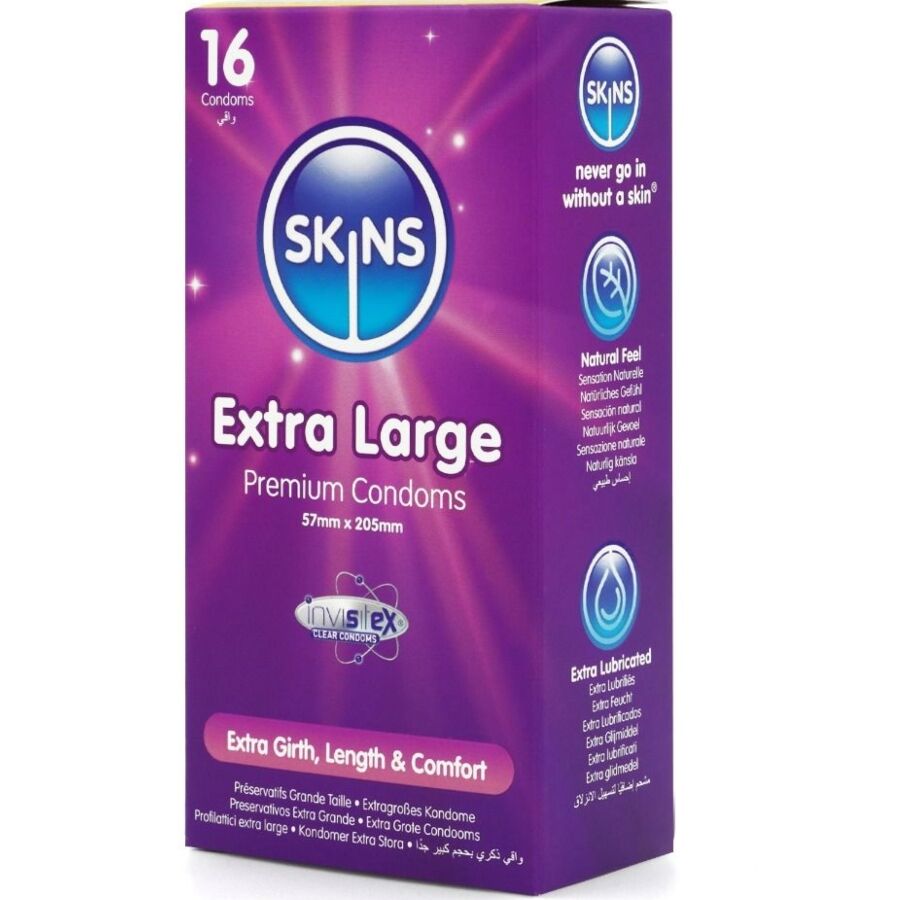 PRESERVATIVOS EXTRA GRANDE PREMIUM PACOTE COM 16