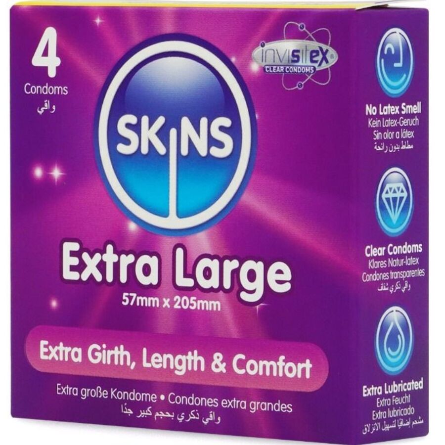 PRESERVATIVOS EXTRA GRANDE PREMIUM PACOTE 4