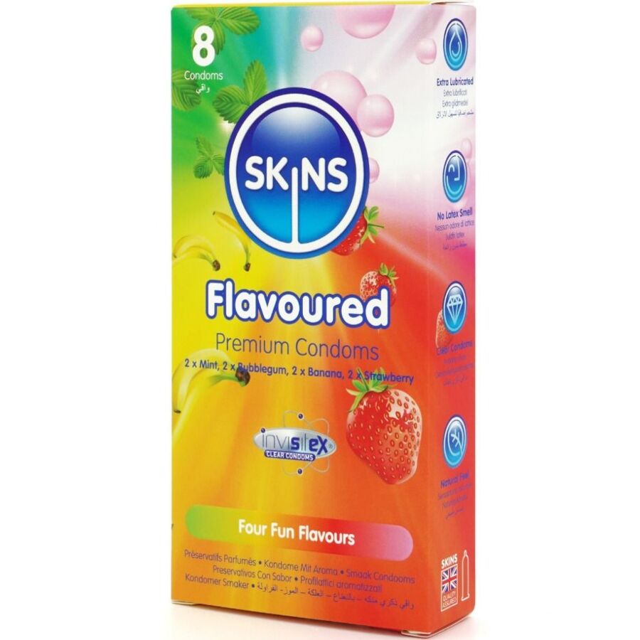 PRESERVATIVOS PREMIUM MULTI SABORES PACOTE 8