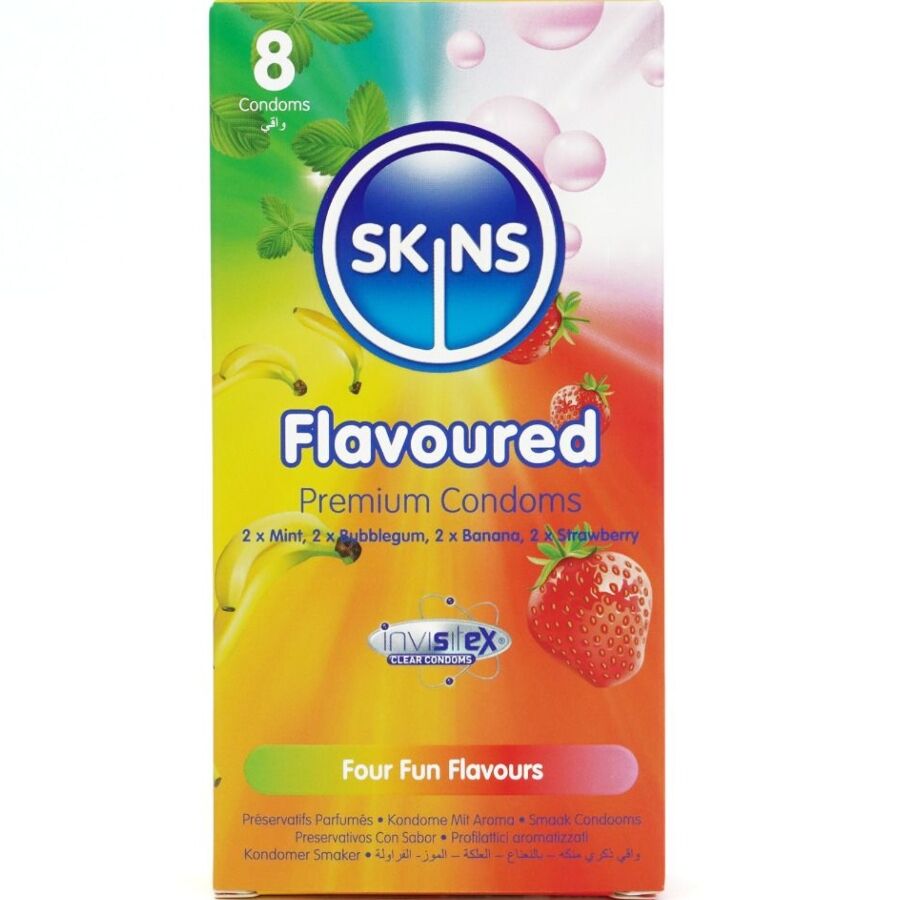 PRESERVATIVOS PREMIUM MULTI SABORES PACOTE 8