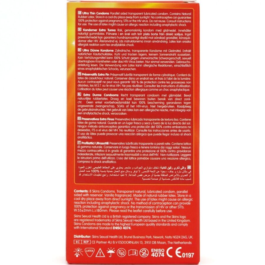 PRESERVATIVOS ULTRA FINOS PREMIUM PACOTE COM 8