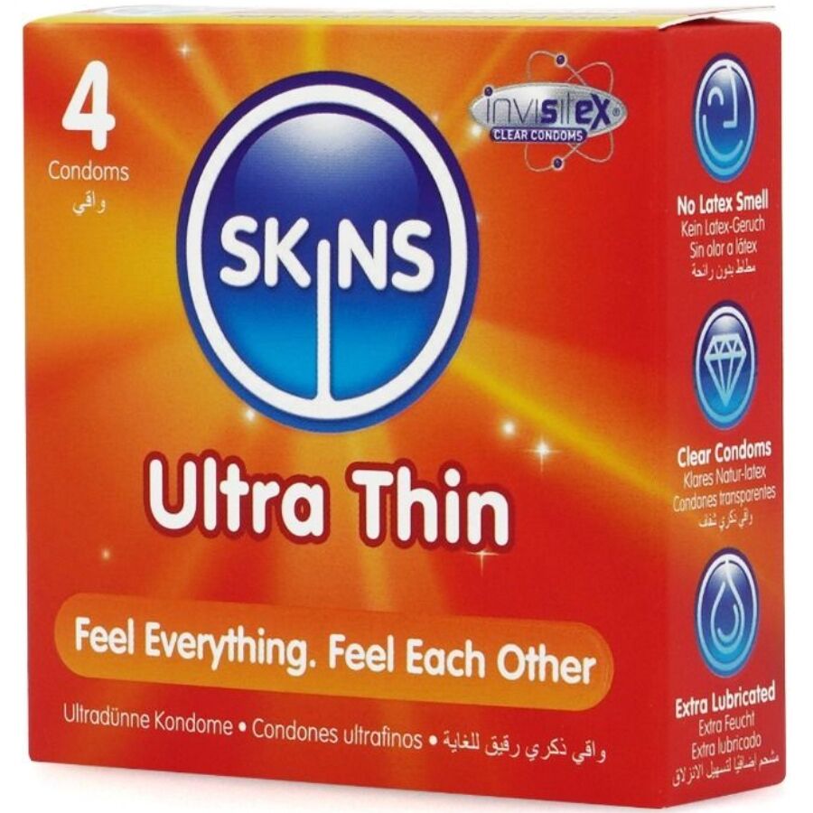 PRESERVATIVOS ULTRA FINOS PREMIUM PACOTE COM 4