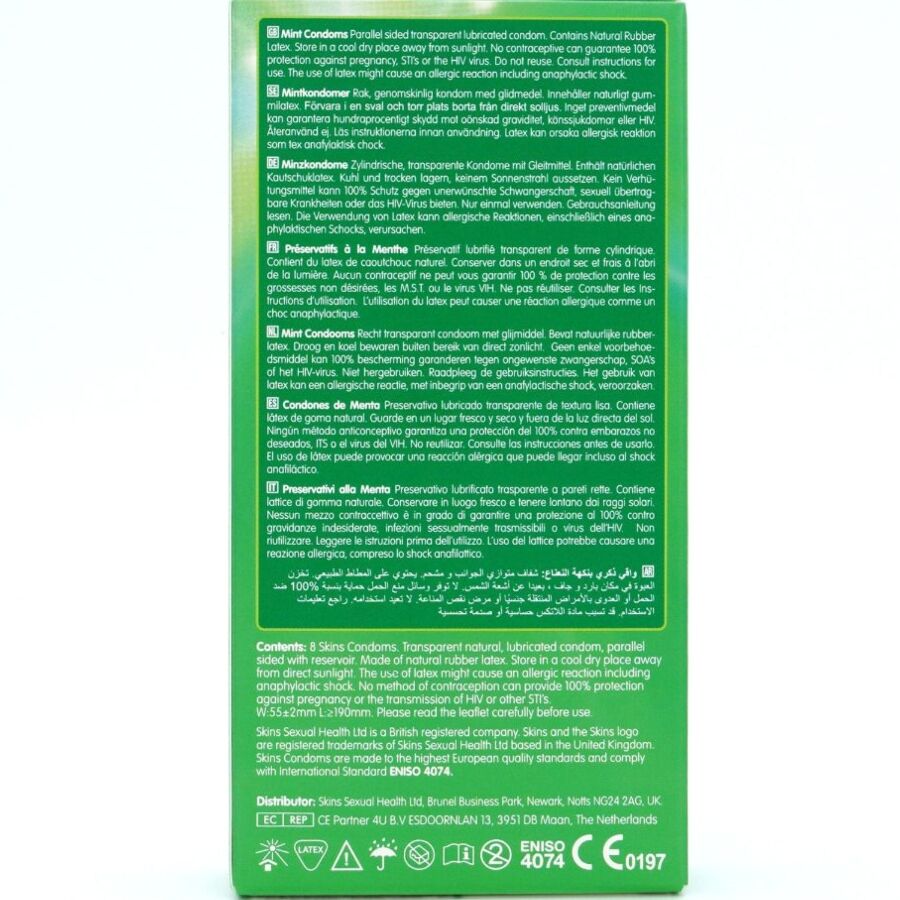 PRESERVATIVOS MINT PREMIUM PACOTE COM 8